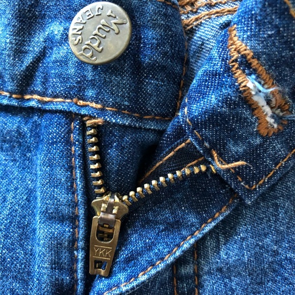 Y2K Mudd Flare Bell Bottom Floral Patch Jeans Size 11 - Picture 13 of 16